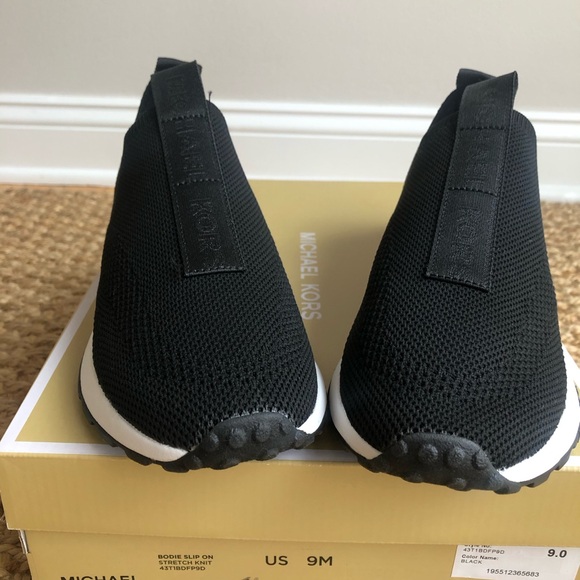New: Michael Kors Brodie Slip On Trainer. Black. Size 9 - Picture 6 of 10